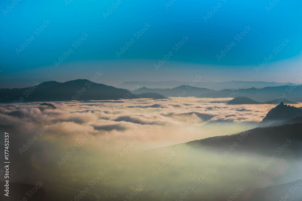 Mountains in the fog 14