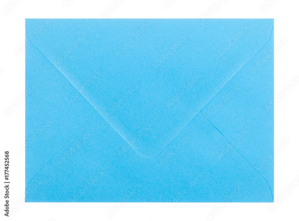 Blue envelope isolated on white Blue envelope isolated on white