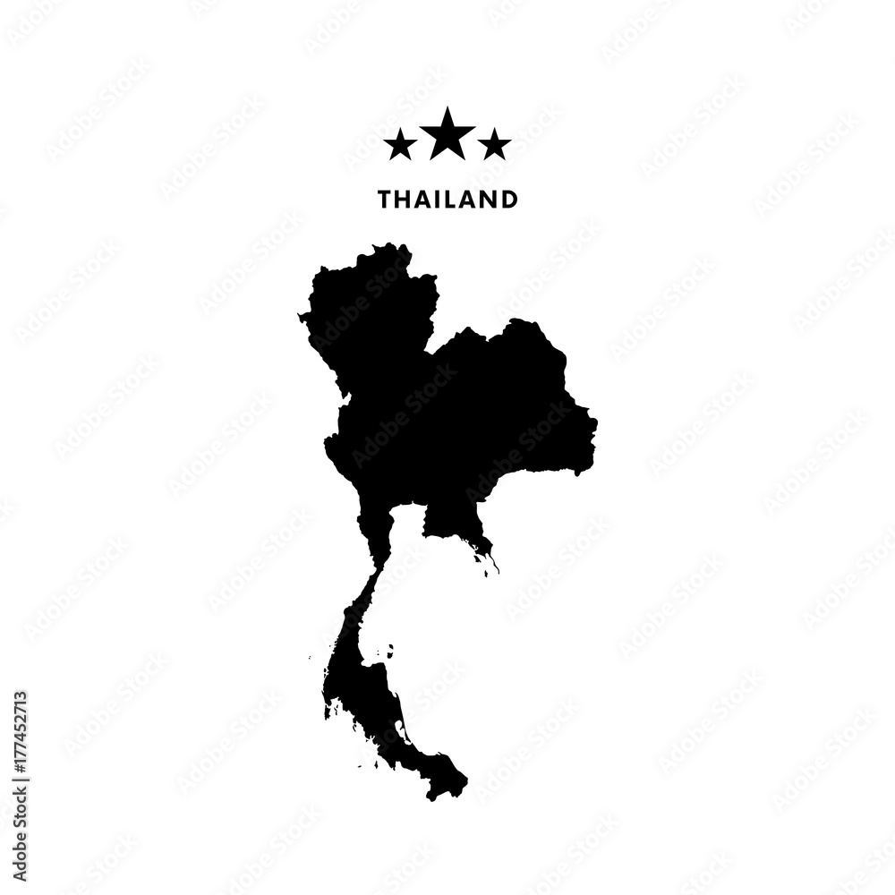 Thailand map. Vector illustration.