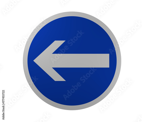 Verkehrszeichen: Vorgeschriebene Fahrtrichtung, hier links Free Download Verkehrszeichen: Vorgeschriebene Fahrtrichtung, hier links - GFXLoad