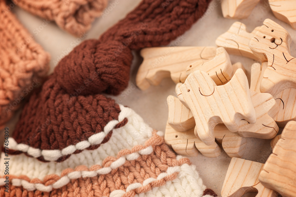 Fototapeta premium wooden toy animals