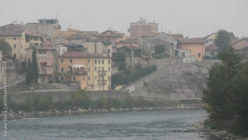 Editorial use only: PESCANTINA, VERONA, ITALIA-20/10/2017: nebbia a pescantina di verona, il fiume adige in questo periodo ,l'autunno, e quasi secco. Editorial use only: PESCANTINA, VERONA, ITALIA-20/10/2017: nebbia a pescantina di verona, il fiume adige in questo periodo ,l'autunno, e quasi secco.