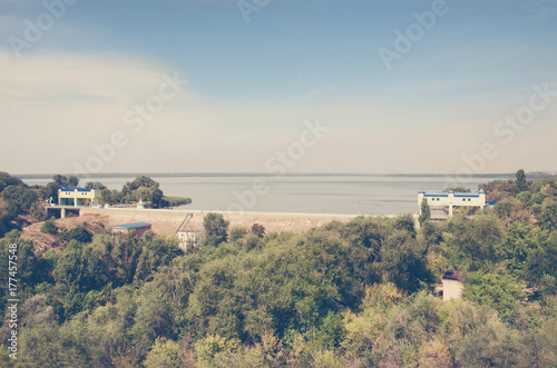 view of the dam from a height