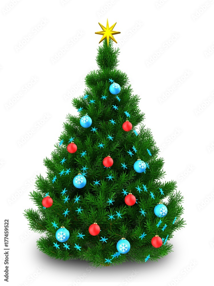 3d dark green Christmas tree 3d dark green Christmas tree
