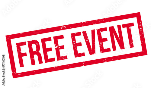 Free Event rubber stamp. Grunge design with dust scratches. Effects can be easily removed for a clean, crisp look. Color is easily changed.