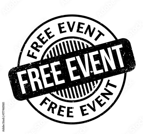 Free Event rubber stamp. Grunge design with dust scratches. Effects can be easily removed for a clean, crisp look. Color is easily changed.