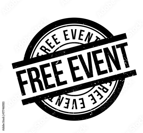 Free Event rubber stamp. Grunge design with dust scratches. Effects can be easily removed for a clean, crisp look. Color is easily changed.