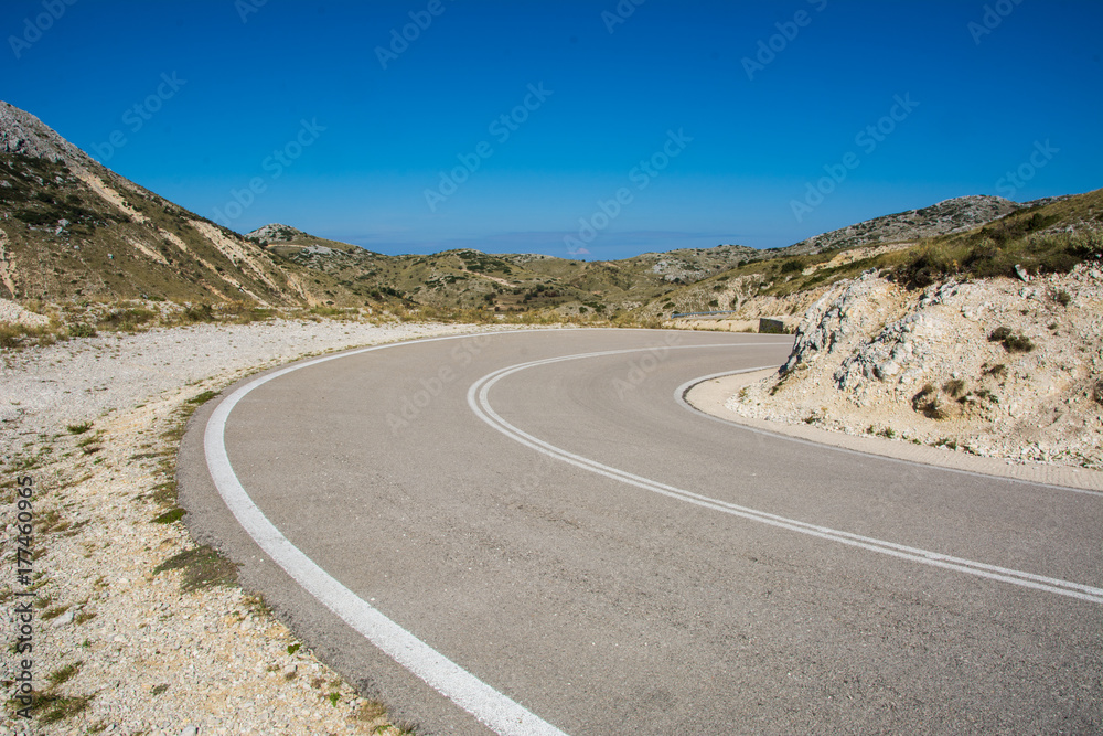 Keep the road, Lefkada in Greece