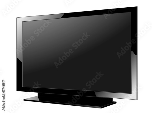 TV flat screen lcd, plasma realistic vector illustration.