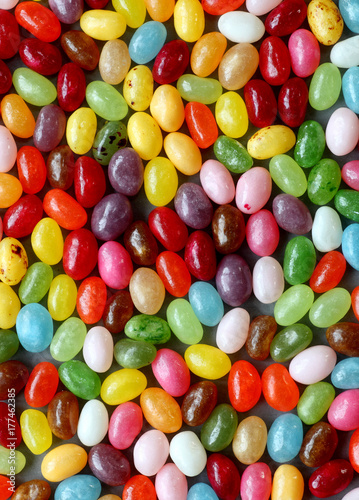 Colorful jelly bean candy photo