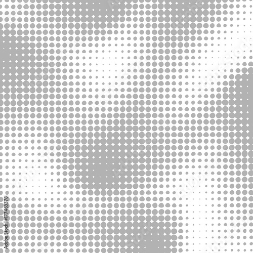 Grunge halftone background. Vector dots texture. Abstract dotted background