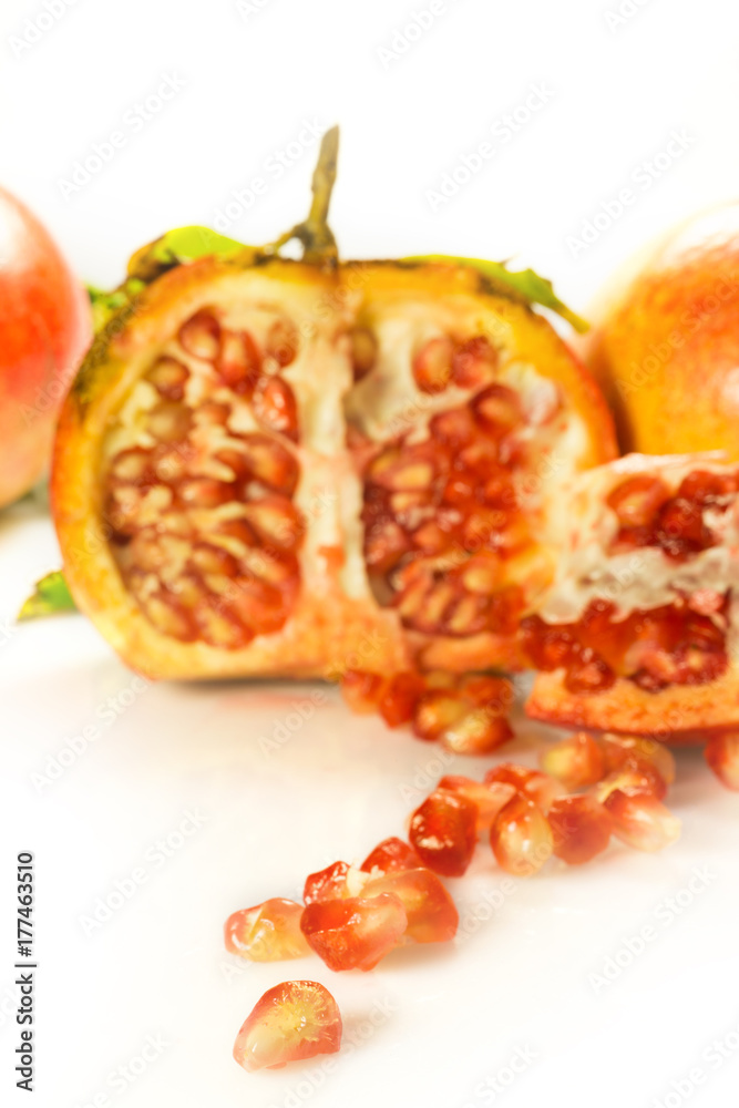 juice and pomegranate pulp