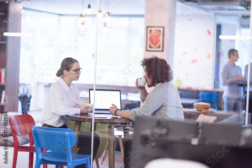 startup Business team Working With laptop in creative office