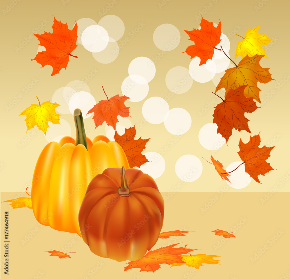 autumn foliage vector sale banner autumn foliage vector sale banner