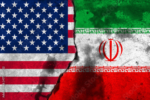 Big crack. Flags: United States, Iran