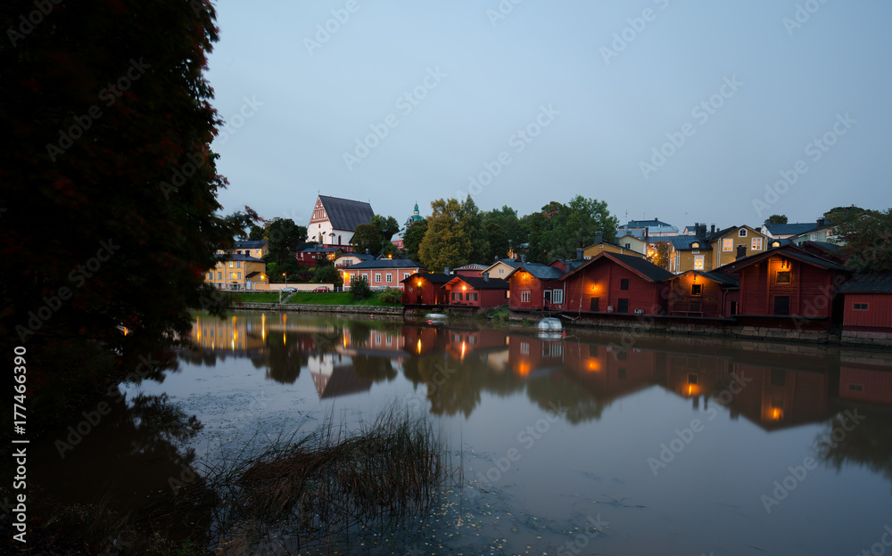 Fototapeta premium Iconic view of Porvoo, Finland
