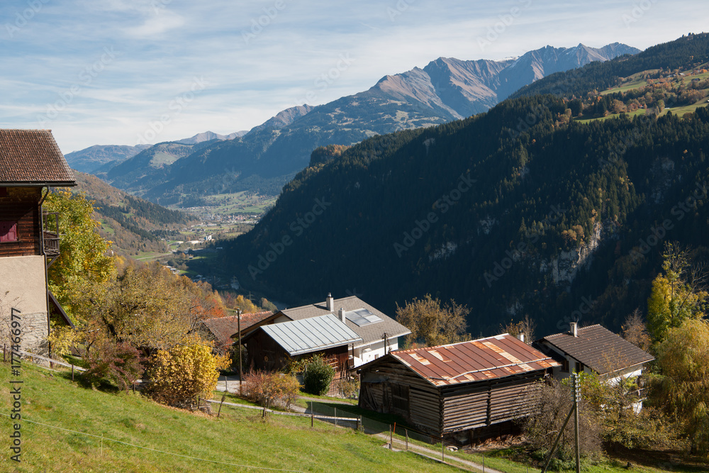 Landschaft bei Waltensburg, Graubünden