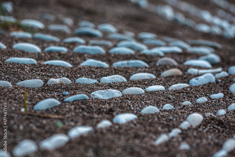 Foto stones in the sand