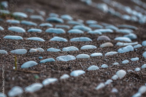 Canvas Print stones in the sand