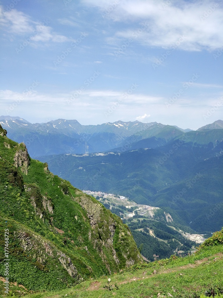 Fototapeta premium Mountain in Kaukasus, Red Valley, 2017