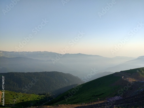 Fototapeta Naklejka Na Ścianę i Meble -  Mountain in Kaukasus, Red Valley, 2017