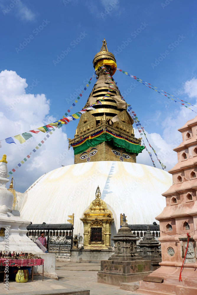 Naklejka premium Estupa de Swayambhunath en Katmandú