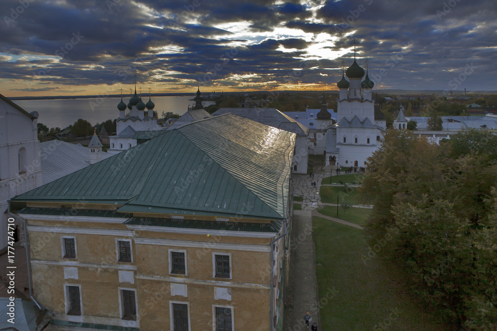 Kremlin of ancient town of Rostov Veliky.Russia. Golden Ring