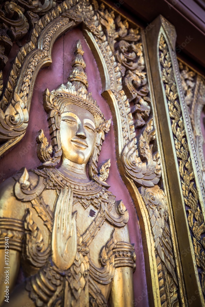 Ayutthaya Wat Siam Door Carving