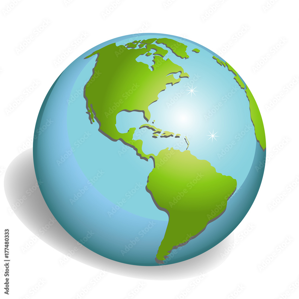 Earth globes isolated on white background Earth globes isolated on white background