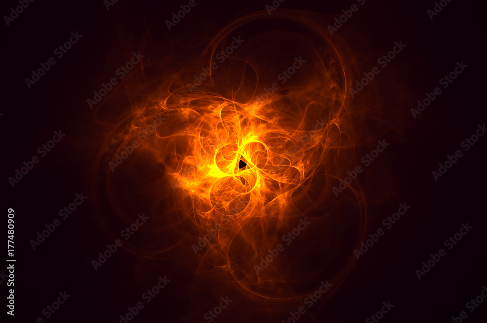 3D rendering abstract fractal light background 3D rendering abstract fractal light background