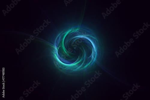 3D rendering abstract fractal light background