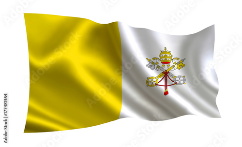 Vatican flag. A series of flags of the world.
