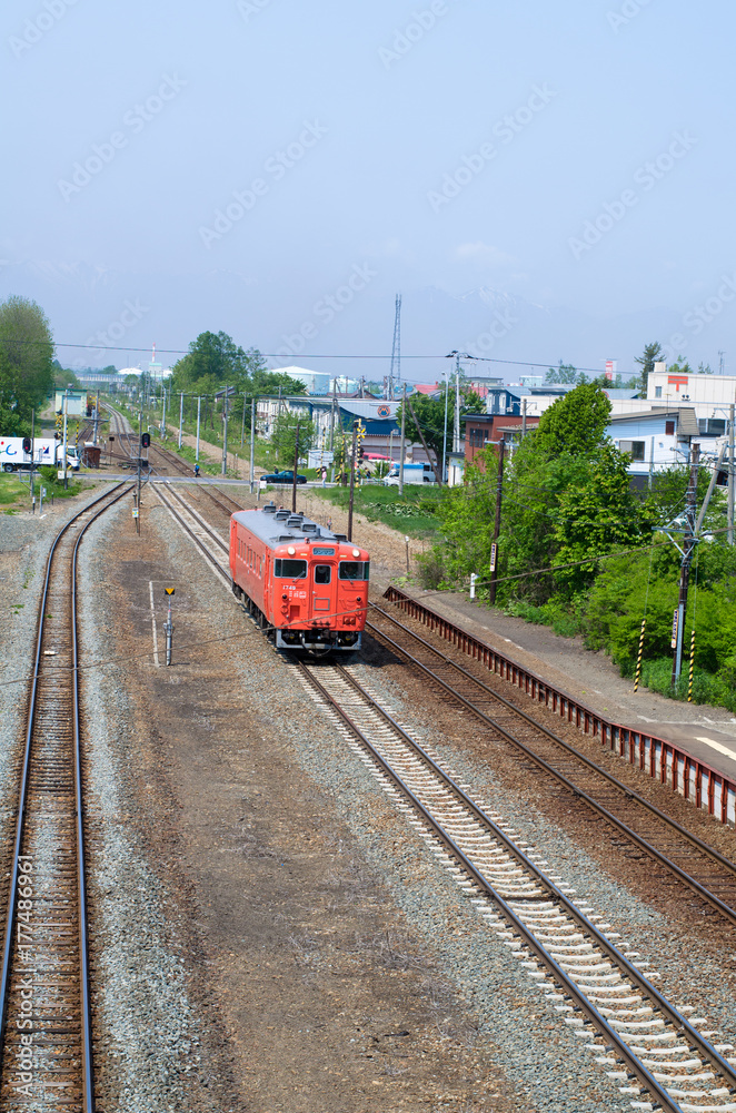 Naklejka premium Sceneria pociągu