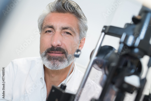 portrait of optician in surgery