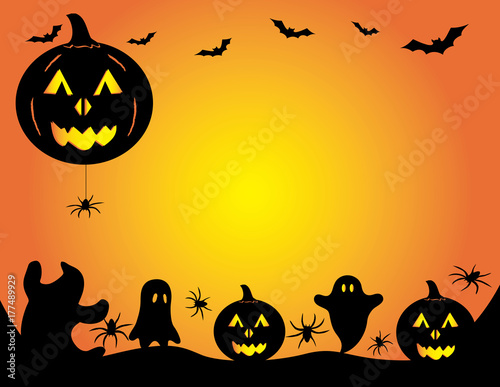Halloween Colorful Background Template