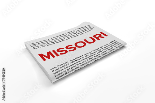 Missouri on Newspaper background