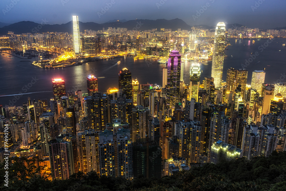 Fototapeta premium hong kong skyline