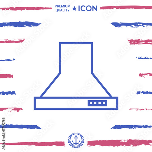 Kitchen hood linear icon