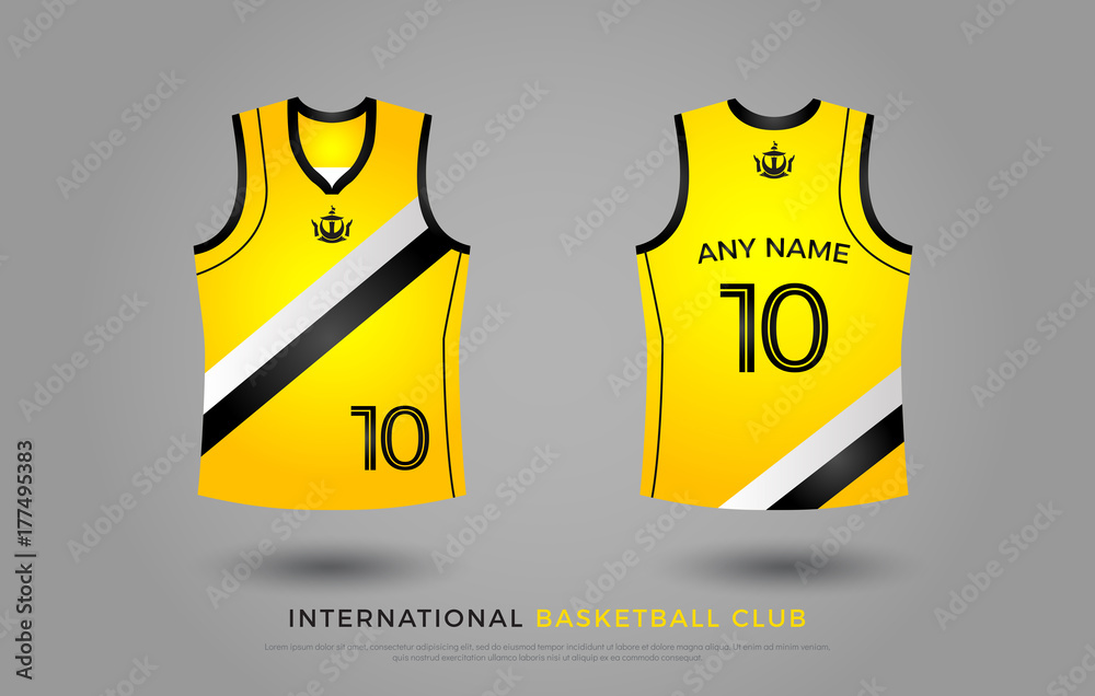 yellow basketball jersey design