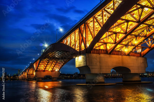 Seongsan Bridge at night photo