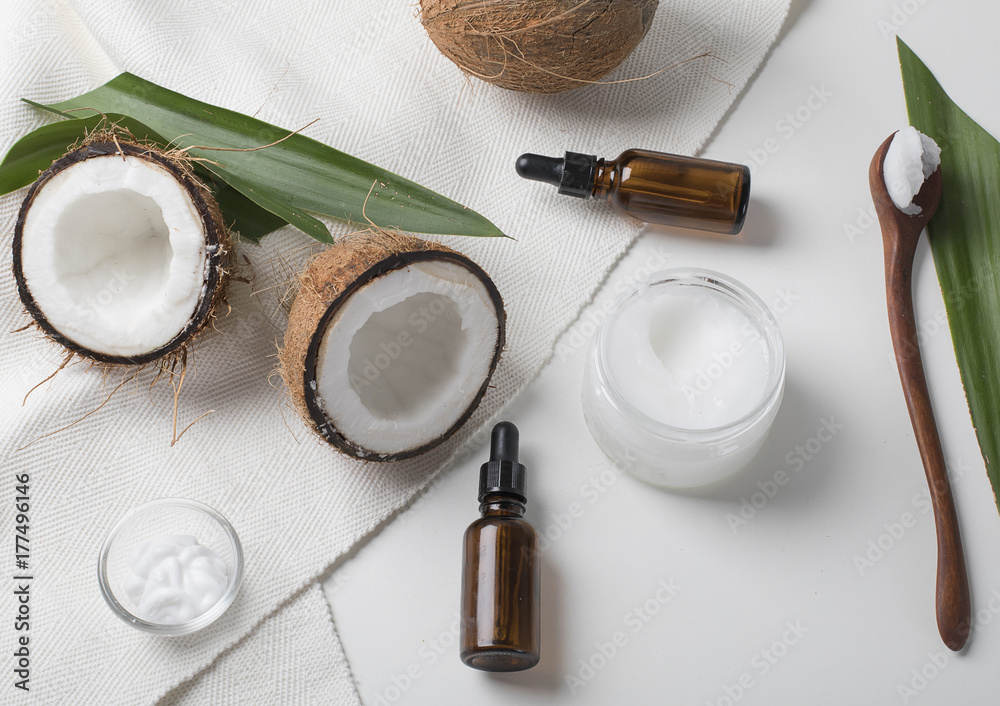 Coconut and coconut oil. Coconut and coconut oil.