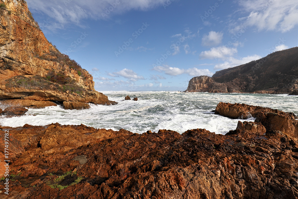 Rocky coastline near the Knysna Heads, South Africa