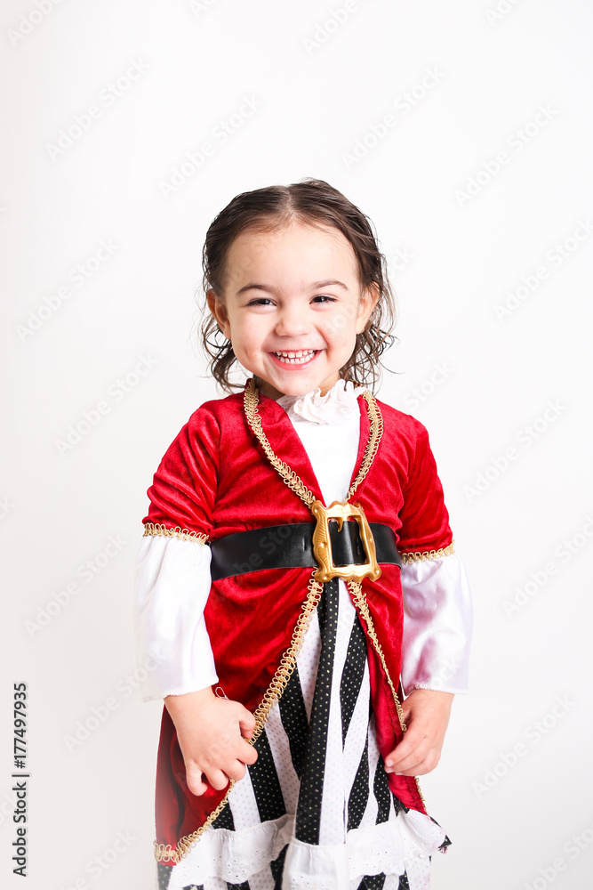 Little girl dressed up in Pirate Costume for Halloween Little girl dressed up in Pirate Costume for Halloween