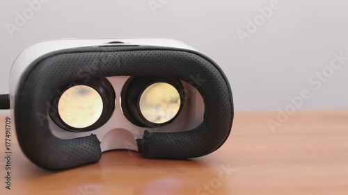 Virtual reality device playing inside