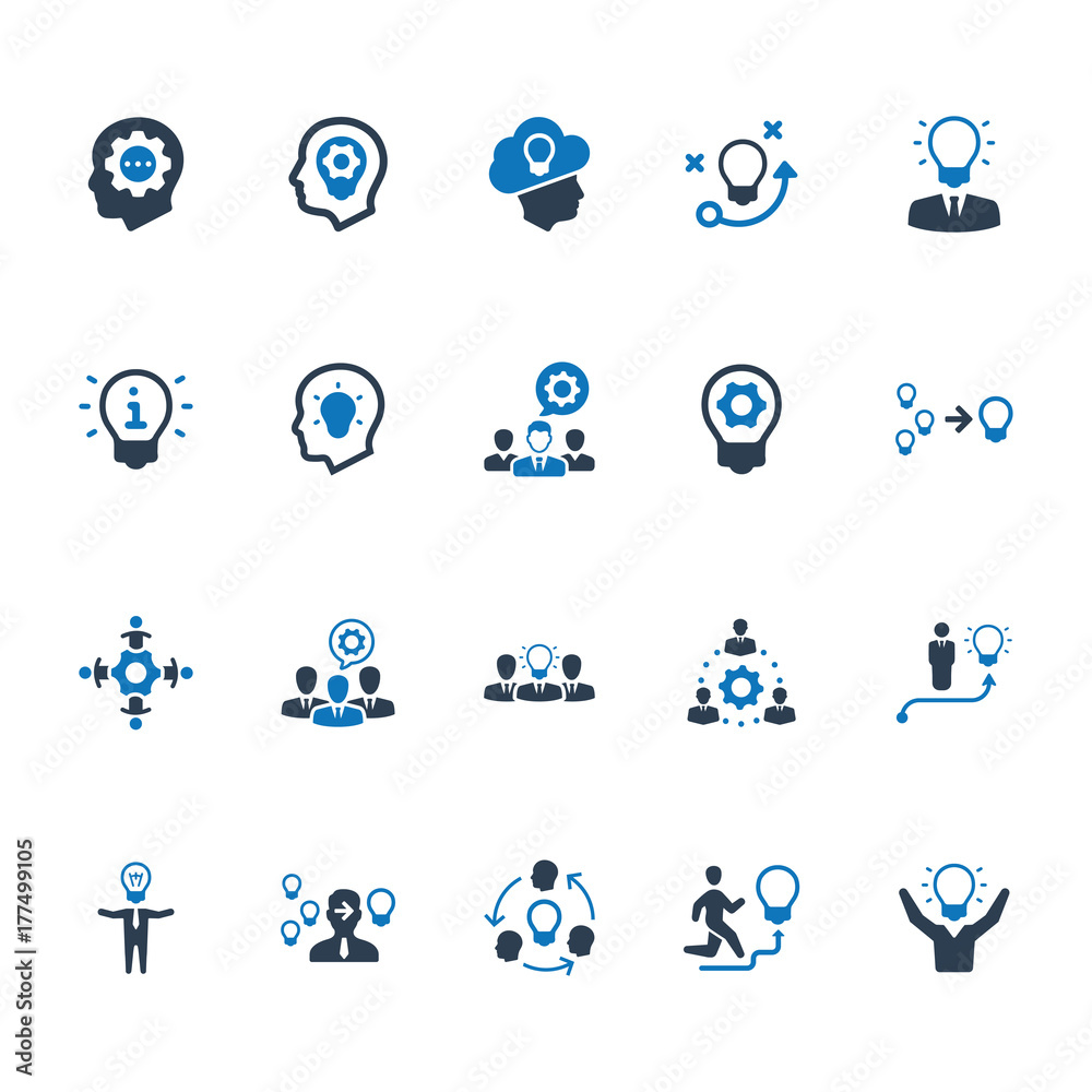 Brainstorming and Idea Development Icons