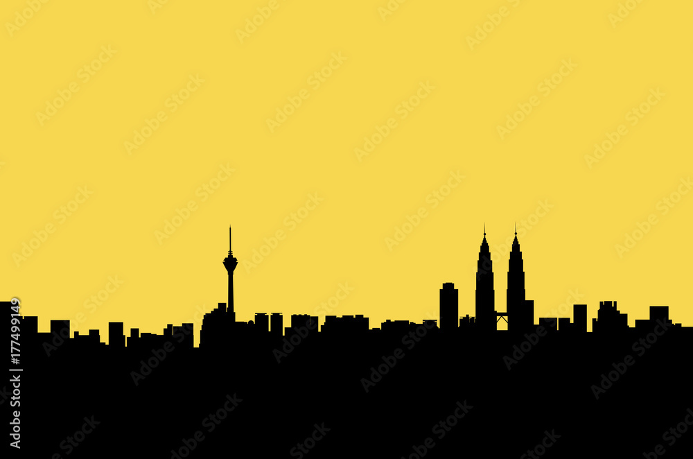 Kuala Lumpur panorama graphic