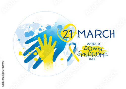 World down syndrome day design on white background