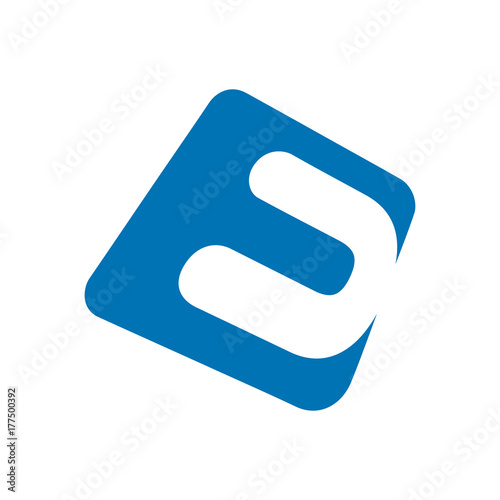 EU or E logo initial letter design template vector