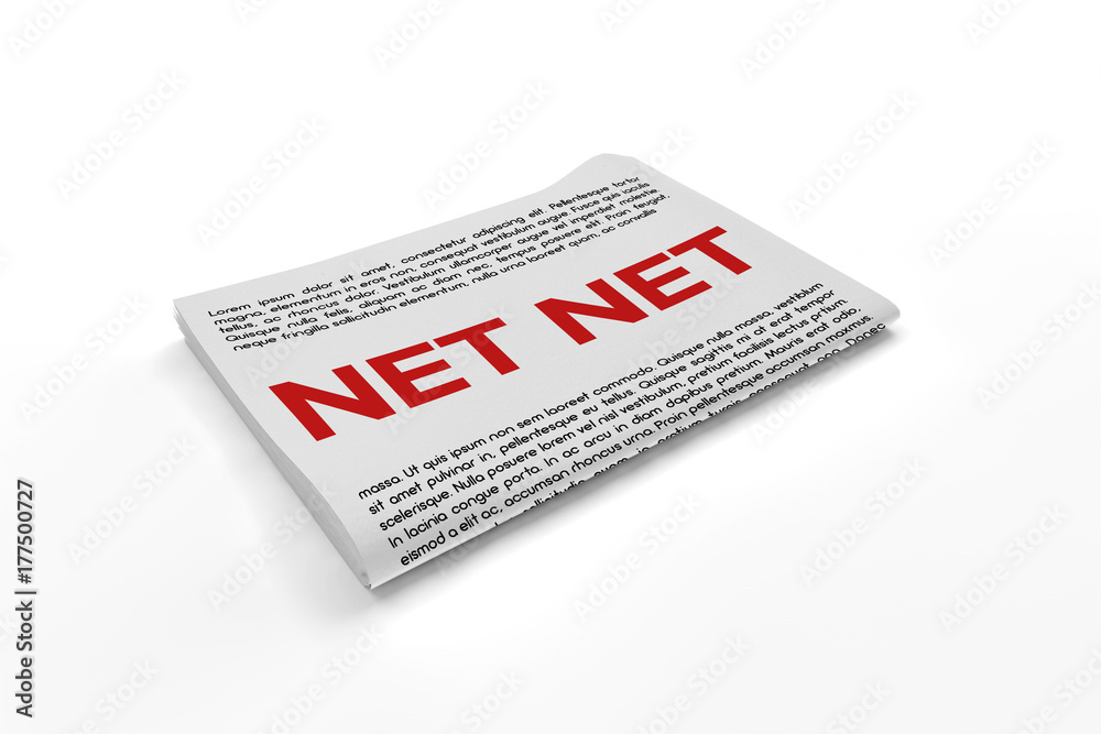 Net Net on Newspaper background Net Net on Newspaper background