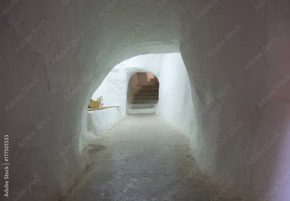 Obraz premium Matmata is a small Berber speaking town in southern Tunisia. Some of the local Berber residents live in traditional underground 